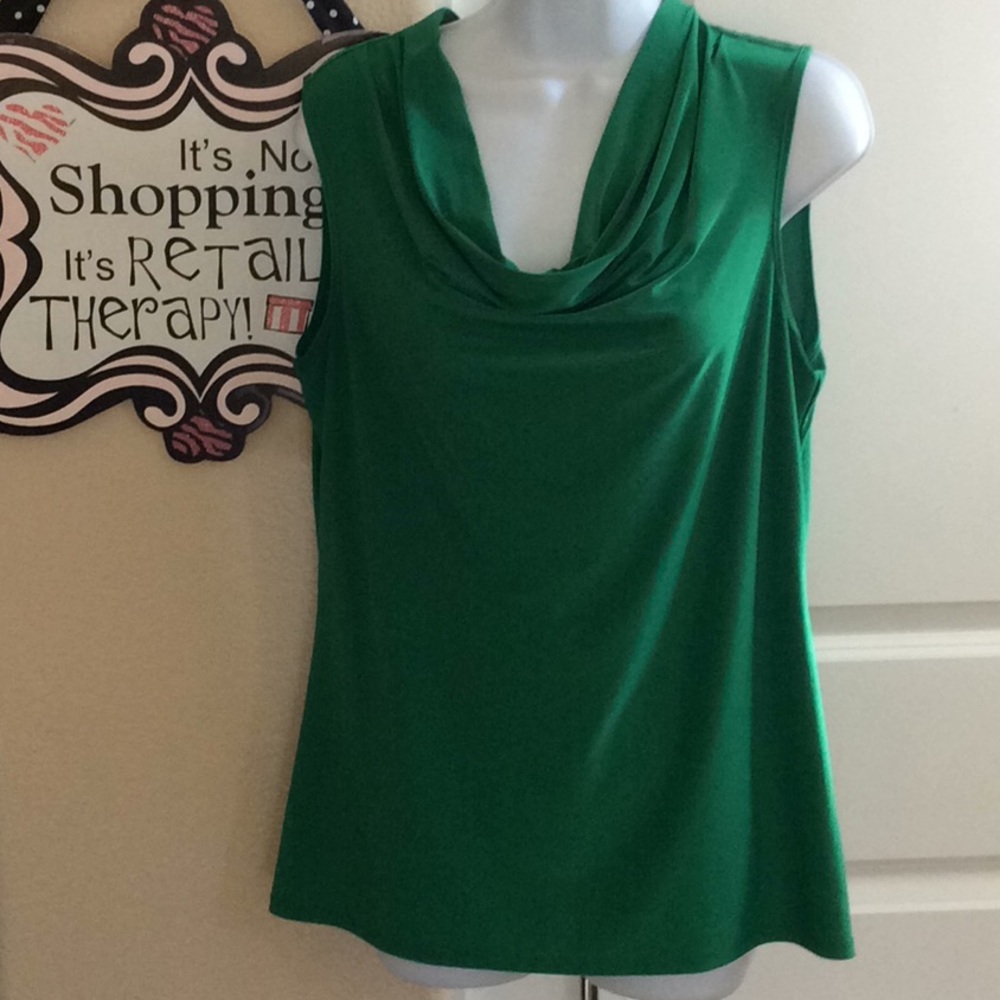 FREE with Bundle Dana Buckman Shimmering Kelly Green Sleeveless Top
